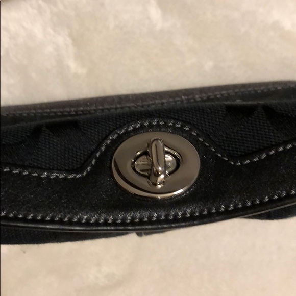 NWOT Black Silver Coach Wristlet - Picture 6 of 8